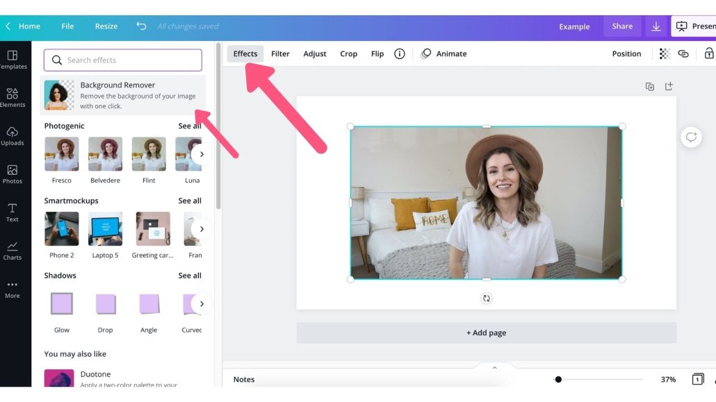 how to remove product background by canva