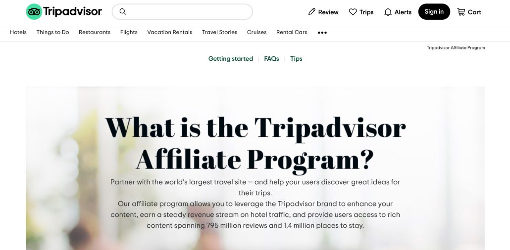 TripAdvisor Affiliate Program
