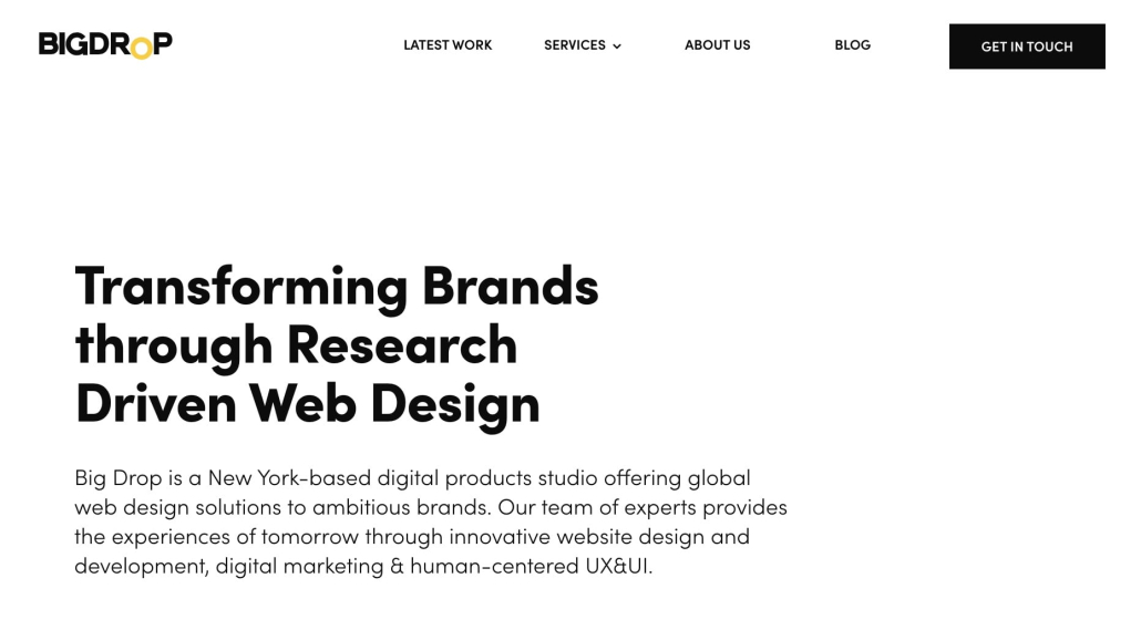 Big Drop Inc is a New York-based digital prodycts studio